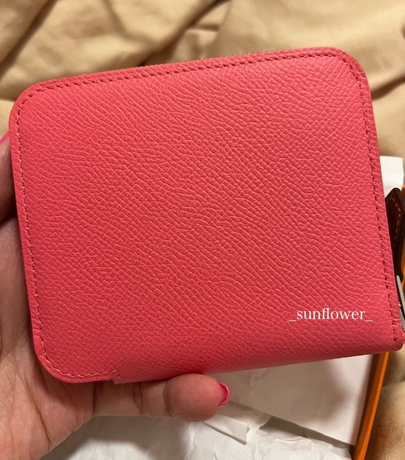 エルメス シルクイン コンパクトウォレット ローズアザレ