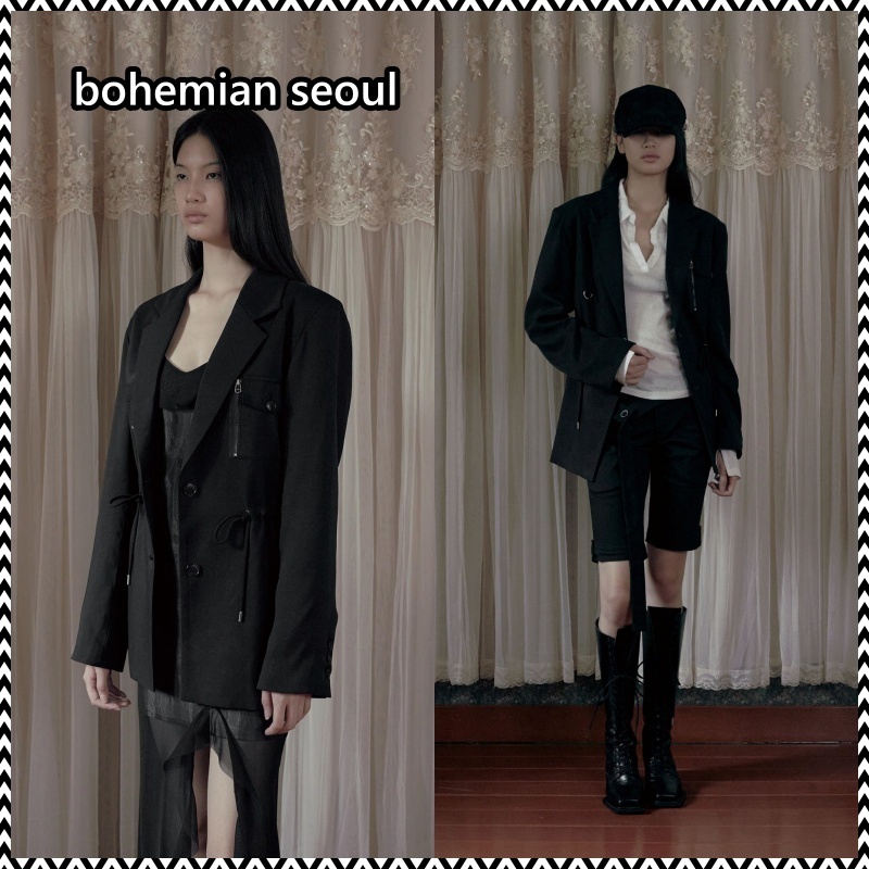 《bohemian seoul》 SINGLE-BREASTED STRING BLAZER