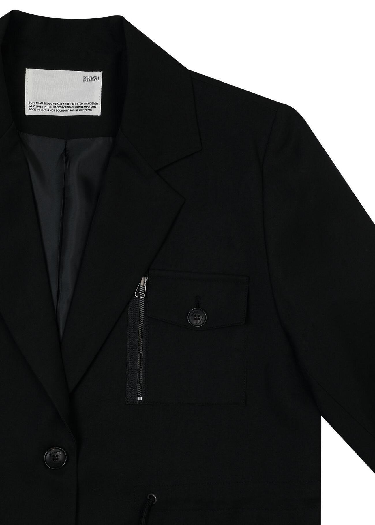 《bohemian seoul》 SINGLE-BREASTED STRING BLAZER