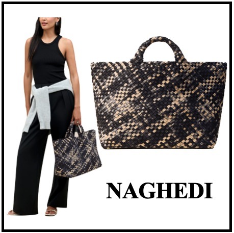 環境に配慮した★NAGHEDI★St. Barths Large Tote Watercolor