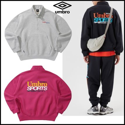 UMBRO■Lettering Half Zip-Up Sweatshirt 起毛■送料込 half zip UMBRO(アンブロ) トップス(メンズ) - 海外通販のBUYMA