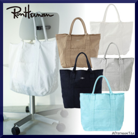 人気【Ron Herman】RHロゴ オーガニックコットントートバッグ M