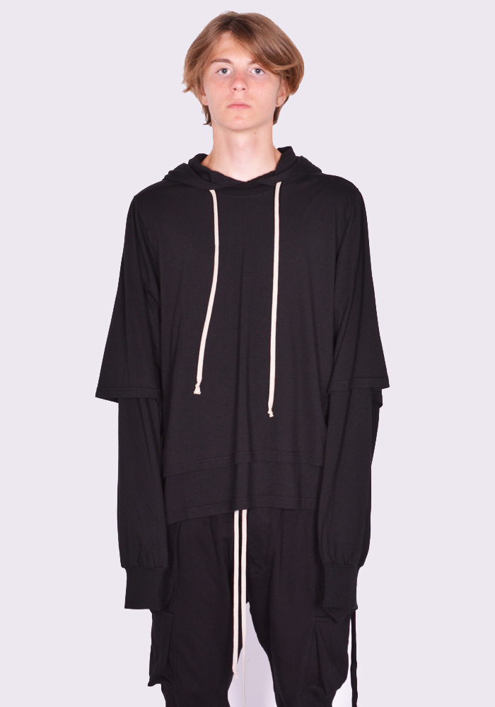 【正規店出品】RICK OWENS DRKSHDW HUSTLER HOODED T-SHIRT