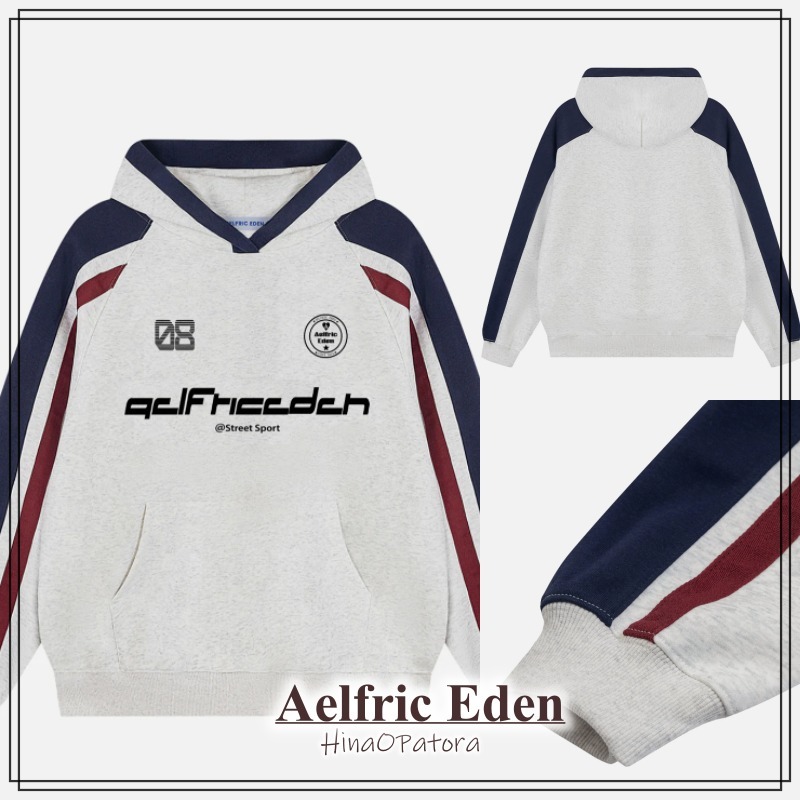 関送込*Aelfric Eden*カラー ブロッキング ストライプ パーカー