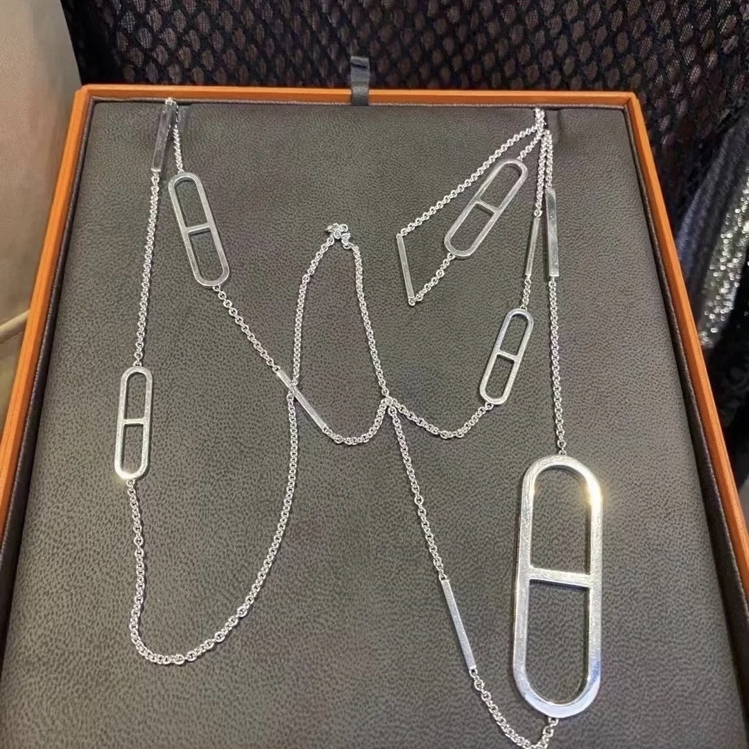 大人気【HERMES】エヴァー シェーヌ ダンクル ロングネックレス HERMES - エルメス HERMES エヴァー シェーヌダンクル ロング