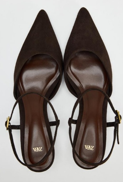 スペイン発送 ZARA ストレッチヒールシューズ ブラウン 数量限定 スペイン発送 ZARA ストレッチヒールシューズ ブラウン 数量限定