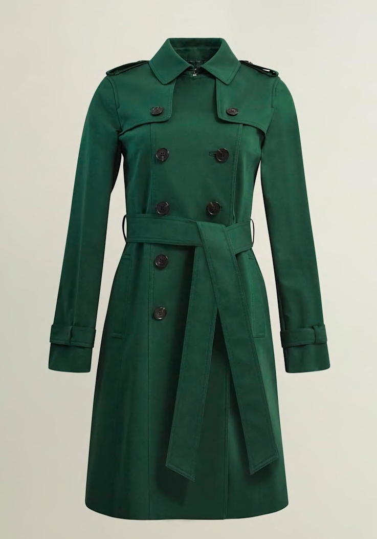 【国内送関税込】\"HOBBS\" 撥水加工 グリーントレンチコート