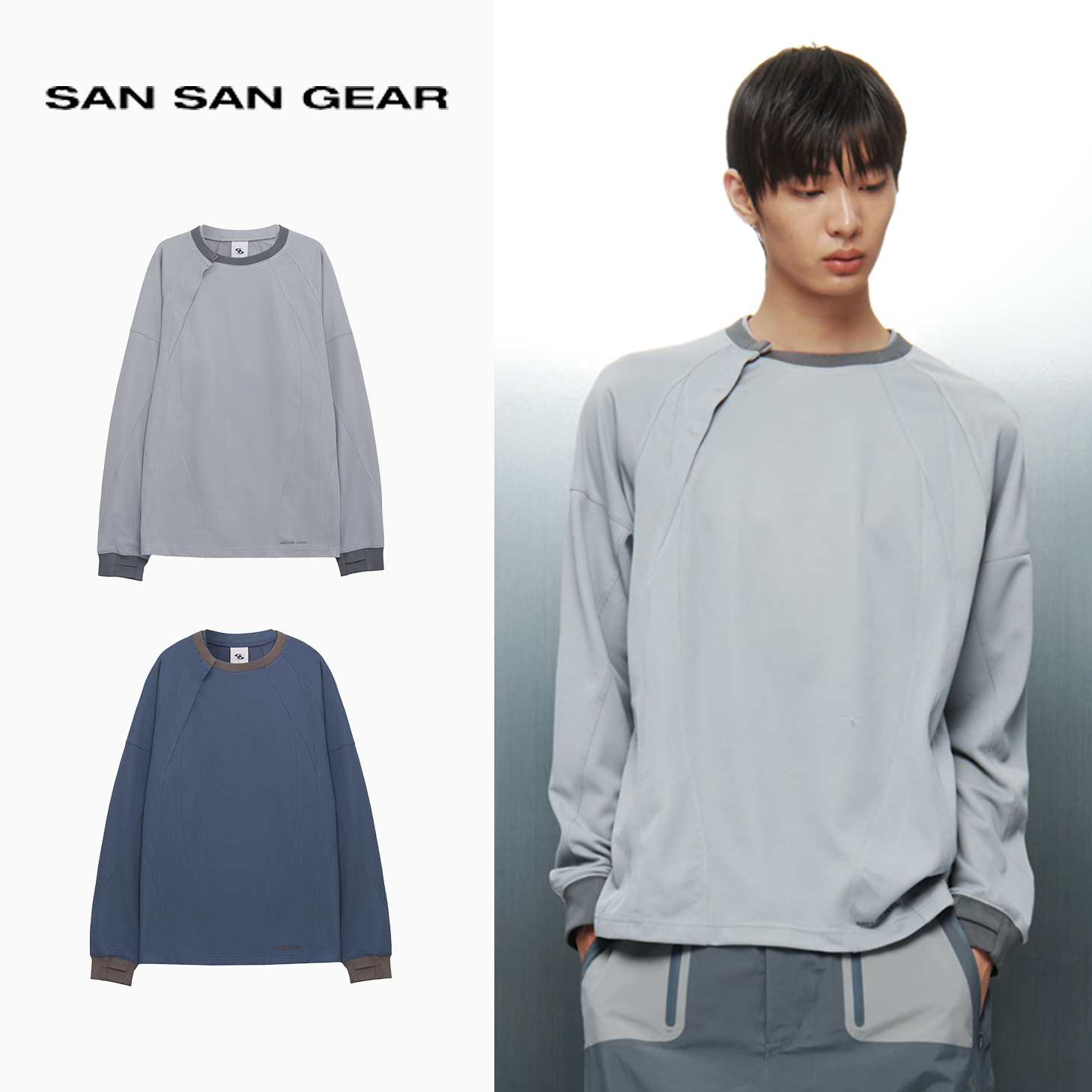 Tシャツ・カットソー SAN SAN GEAR : 24FW / PLACKET LONG SLEEVES (2COLORS)