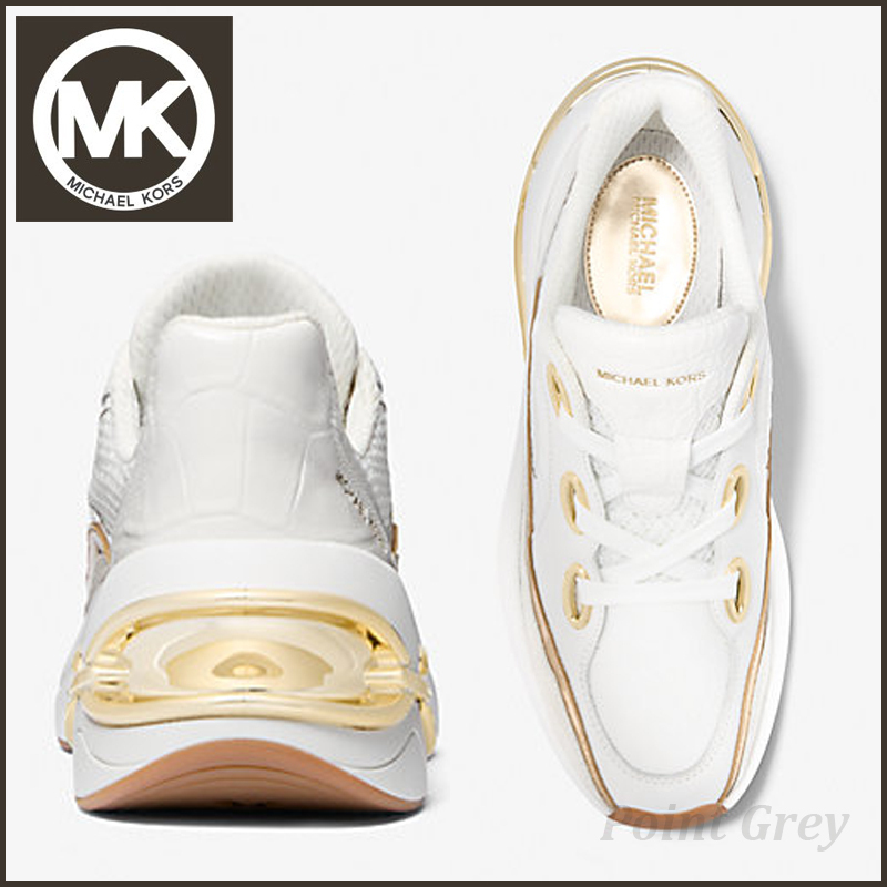 Michael Kors☆ TONI パイソン柄MIX・レースアップスニーカー Michael Kors☆ TONI パイソン柄MIX・レースアップスニーカー