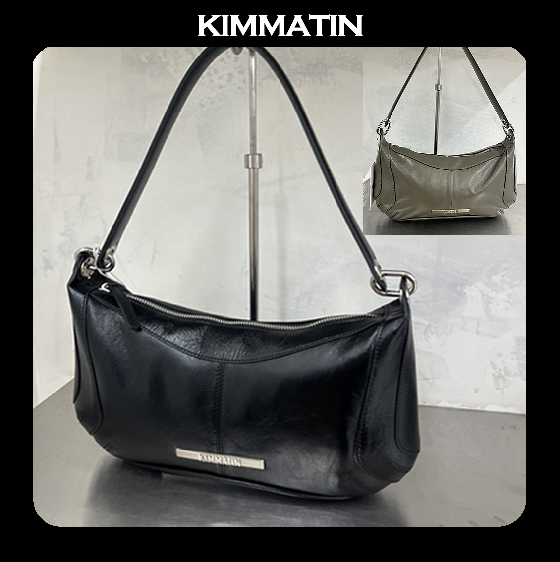KIMMATIN★新作 [正規品] LEATHER TWO WAY HOBO BAG 2COLOR