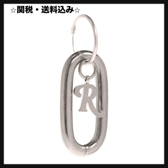 [RAF SIMONS] シングル チェーンシャックル ピアス
