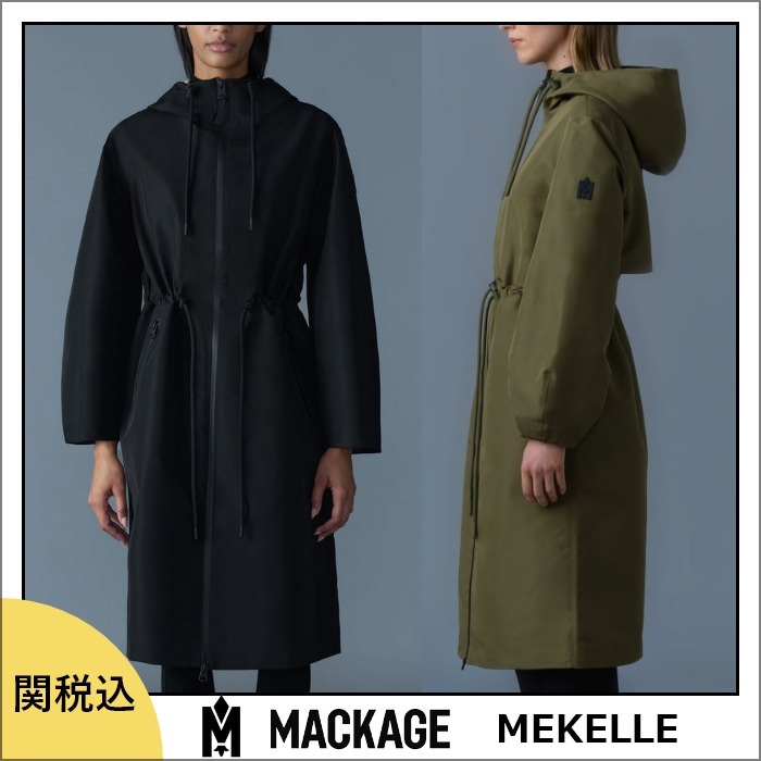 マルチシーズンOK★マッカージュ MEKELLE レインコート フード付