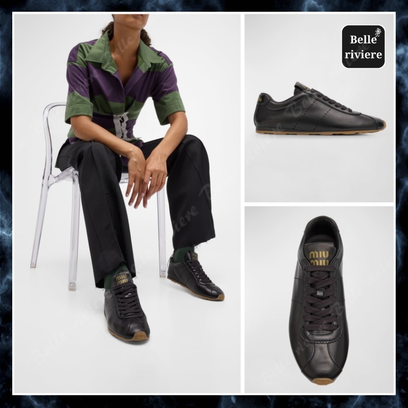 24PF new/MiuMiu レトロランナースニーカー Sneakers Black