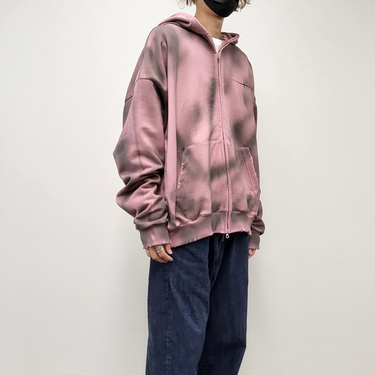 ★【IONSEOUL】 Dirty Spray Hood Zip-up★男女兼用★ ☆【IONSEOUL】 Dirty Spray Hood Zip-up☆男女兼用☆ (IONSEOUL