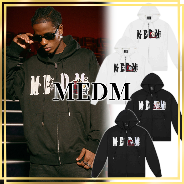 日本未入荷/88rising愛用☆MEDM☆ジップ ロゴ 長袖 パーカー☆
