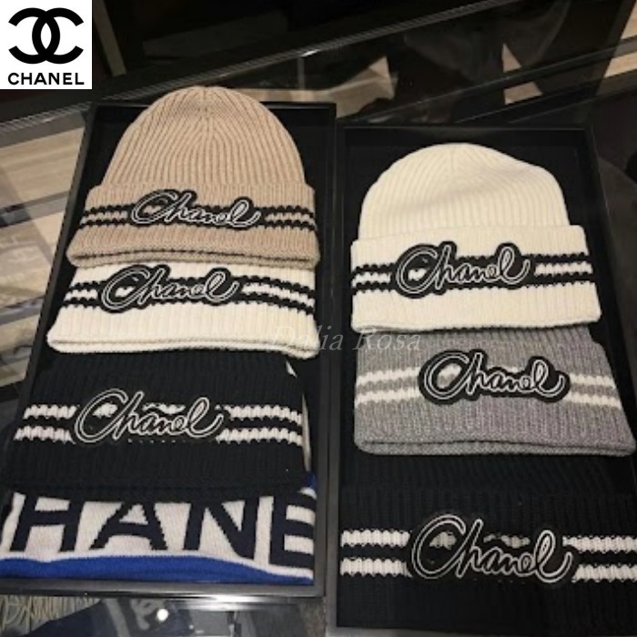 デイリーをお洒落に♡【CHANEL】ロゴ ニットキャップ