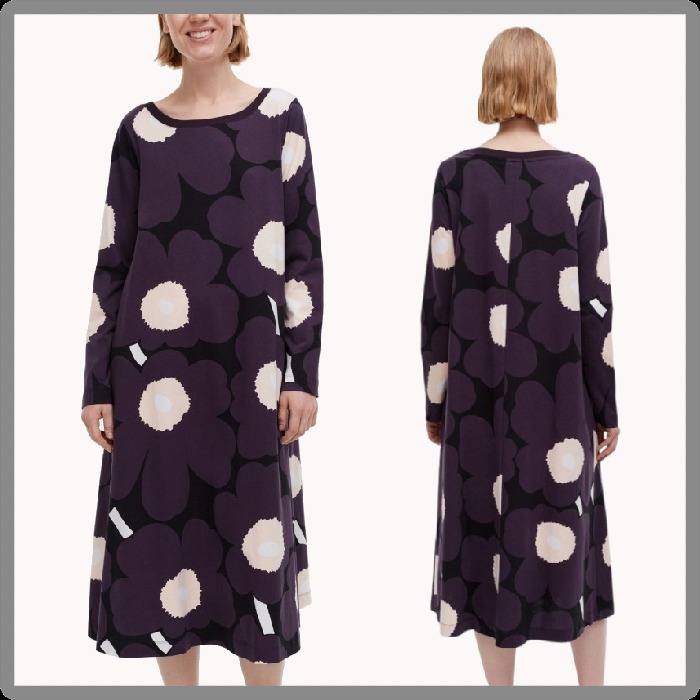 24AW■marimekko■Vasta Unikko コットントリコットドレス