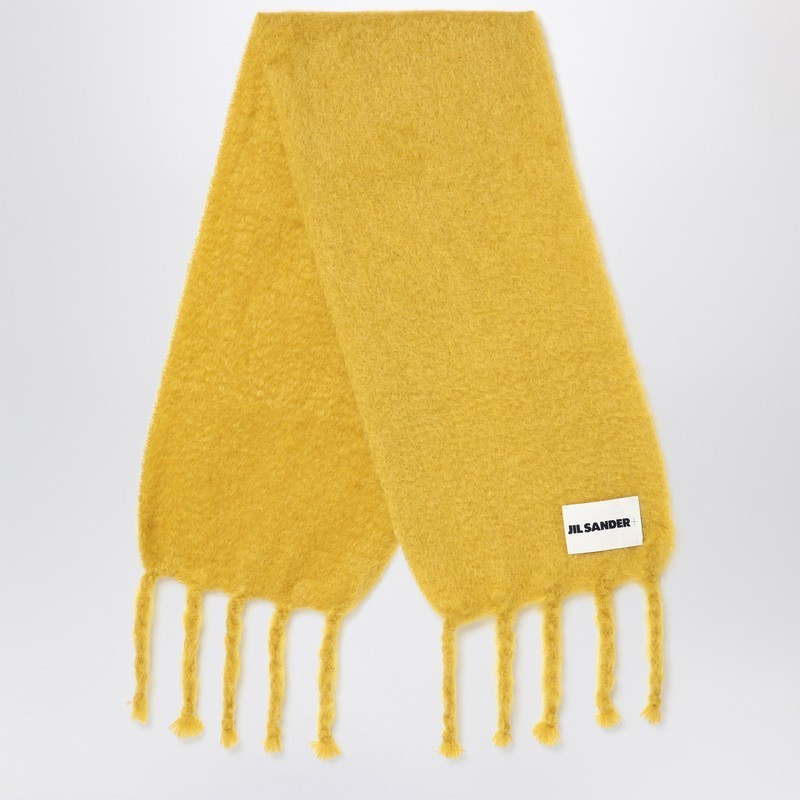 ボレロ・ショール Jil Sander Yellow mohair blend scarf
