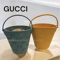 GUCCI★グッチ　大人もOK カットアウトロゴ キッズバケツバッグ