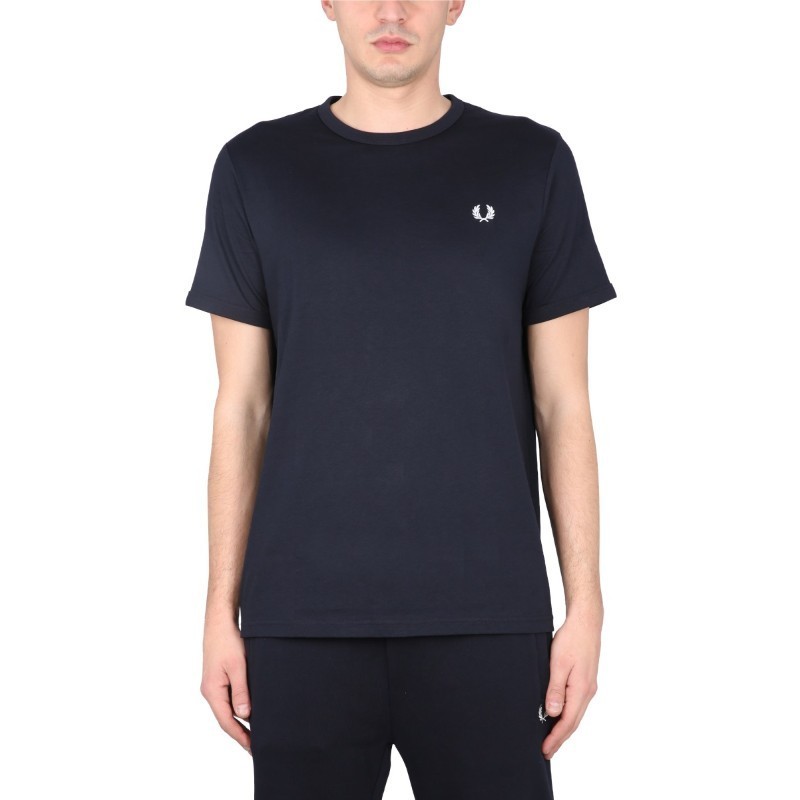 Tシャツ・カットソー FRED PERRY T-SHIRT WITH LOGO EMBROIDERY (FP M3519 51 608)