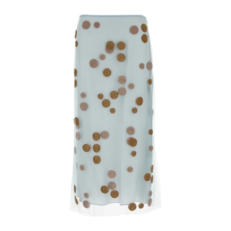 スカート FENDI FW24 Pastel light blue tulle skirt (FQ7595ARUU F1PNK)