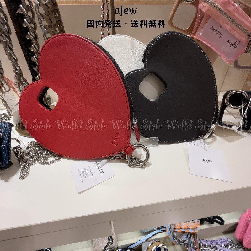 国内発送・すぐ届く【ajew】dress HEART スマホショルダー