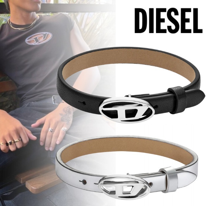 国内直営**DIESEL** レザーブレスレット Giftにも♪