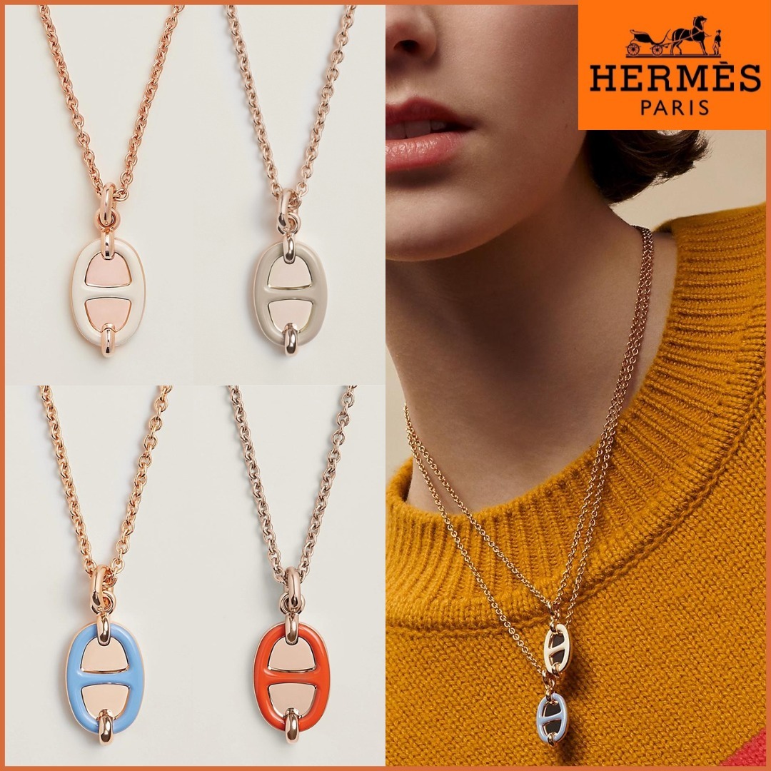 【上品でフェミニンな胸元に♪】HERMES ミニマイヨン ネックレス