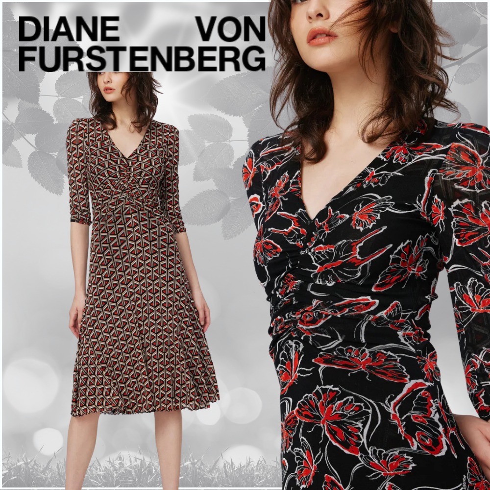 【関税込み】DVF★美しい★Ivan リバーシブル メッシュ ドレス