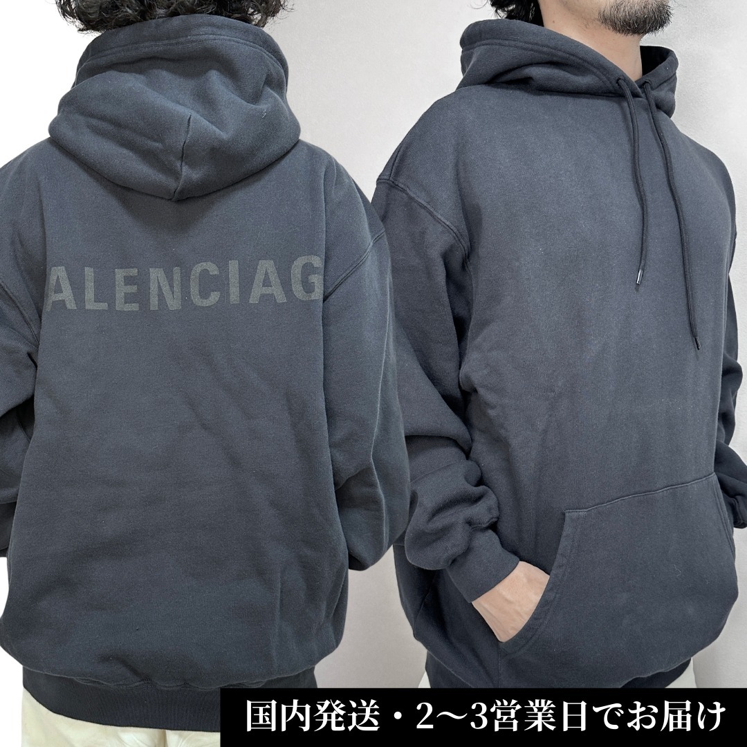 【大人気！】BALENCIAGA☆バックロゴプリントパーカー