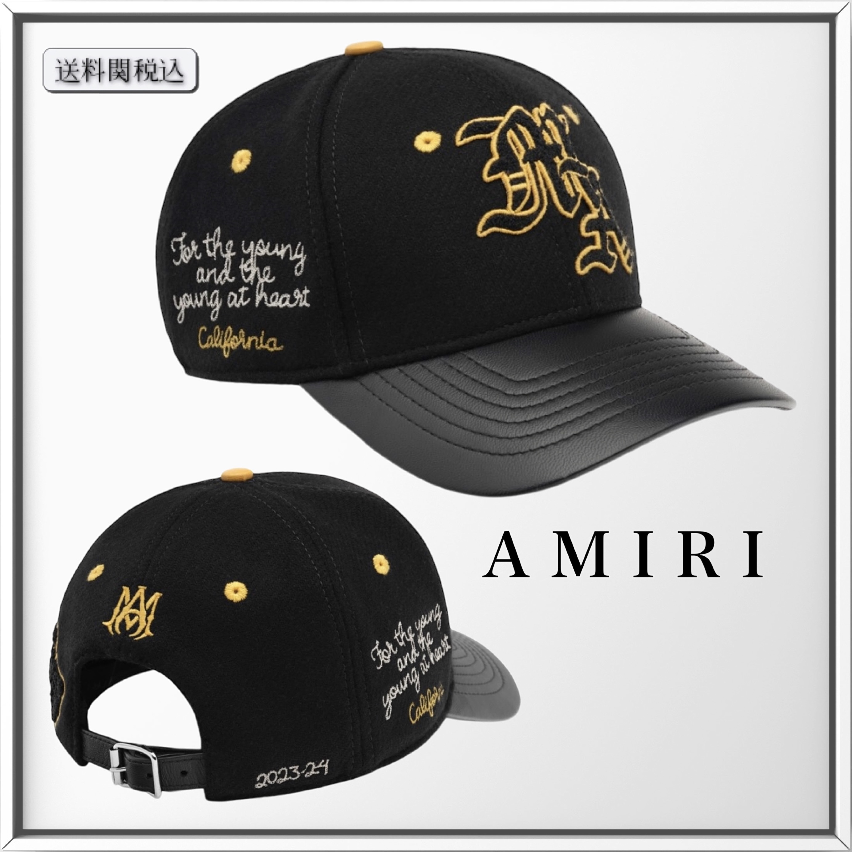 AMIRI ロゴ エンブロイダリー MA Varsity ベースボールキャップ