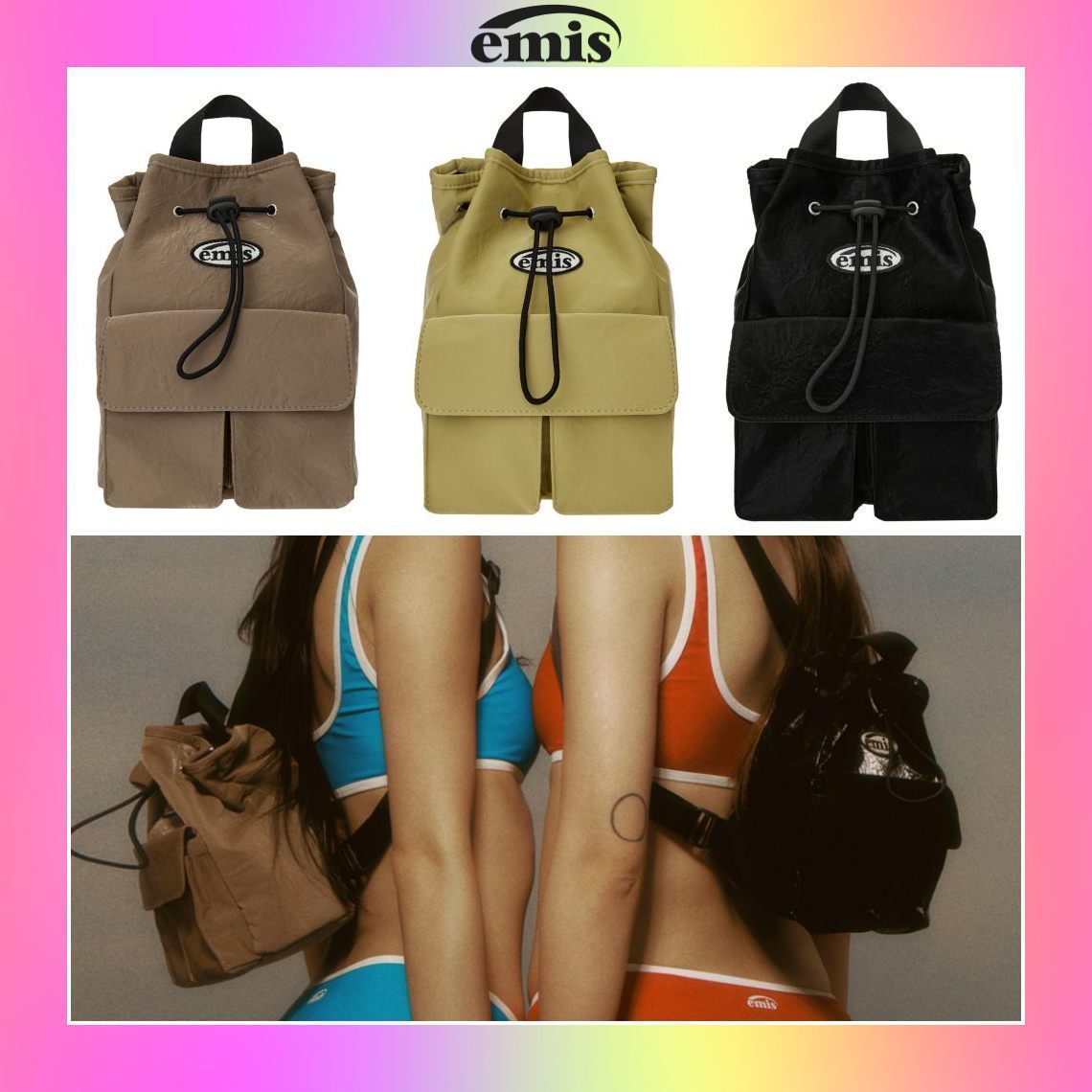 【emis】韓国人気★MINI WAPPEN POCKET BACKPACK (RENEWAL)