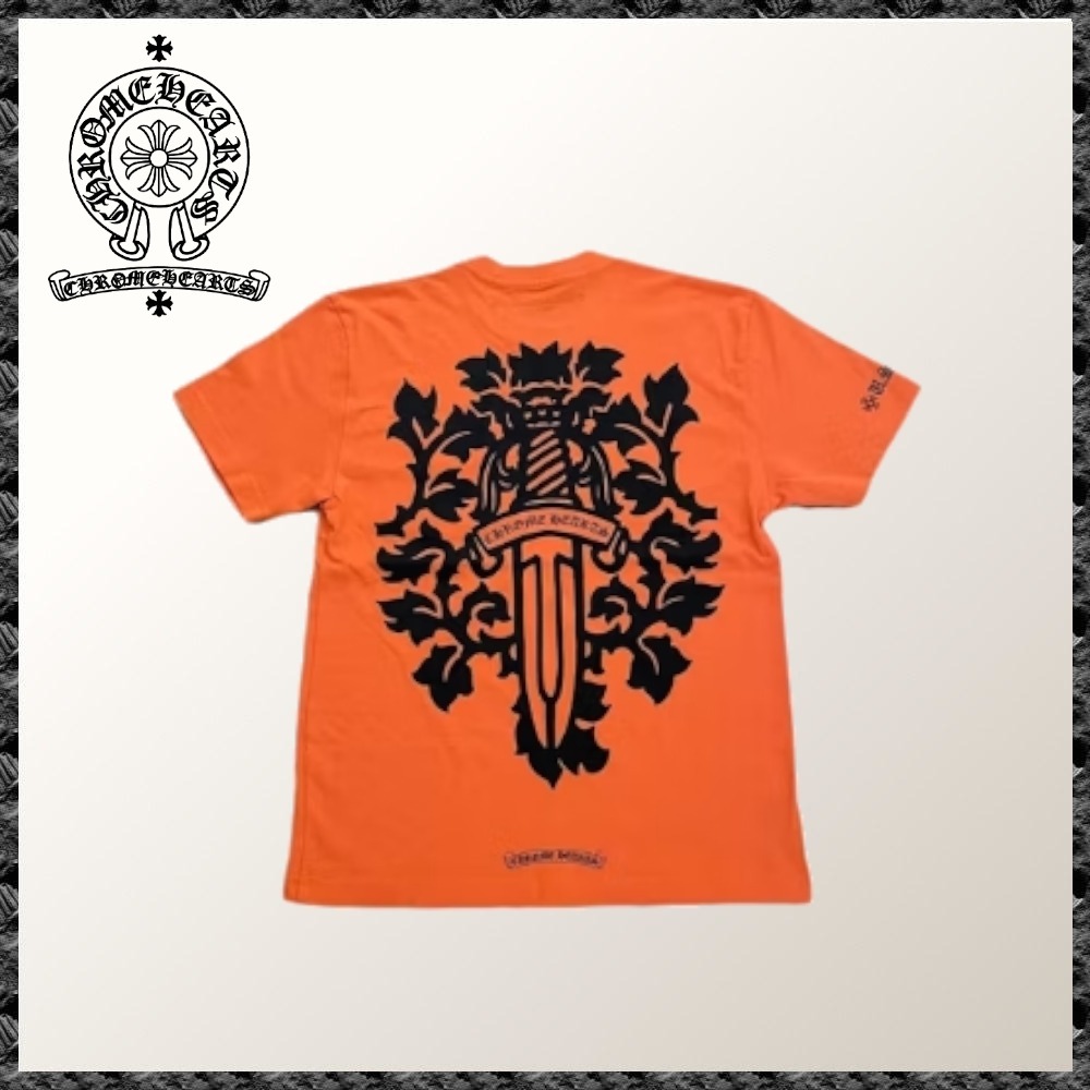 ◆送料込【CHROME HEARTS】ヴァイン ダガー Tシャツ オレンジ