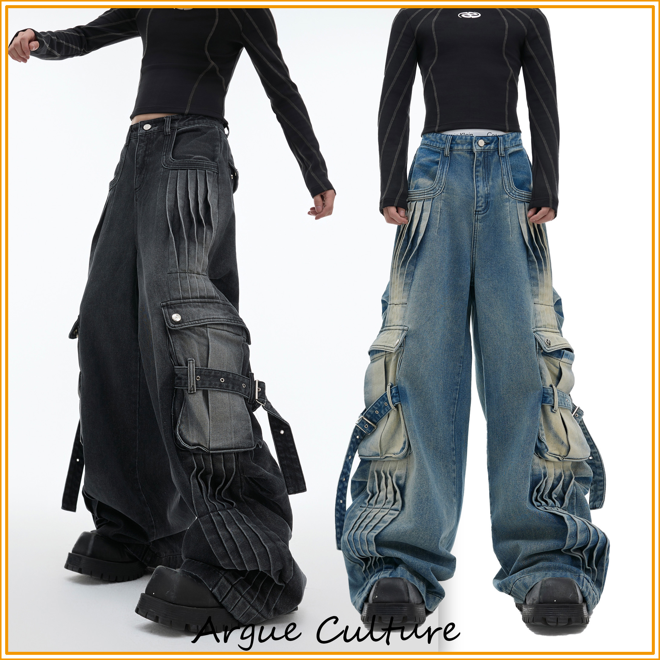 ArguE CulturE デニムパンツ カーゴパンツ レトロ かっこいい