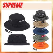 Supreme バケットハット M/L オリーブ ステッカー付き M.Lサイズ】Supremeバケットハット シルバー