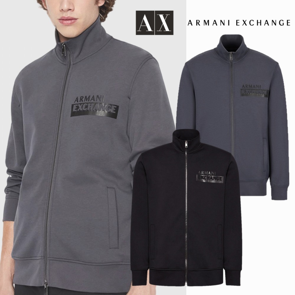 関税送料込♪ARMANI EXCHANGE/AXロゴ ジップアップスウェット