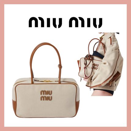 ES ベージュ系 MiuMiu(ミュウミュウ) ハンドバッグ(レディース