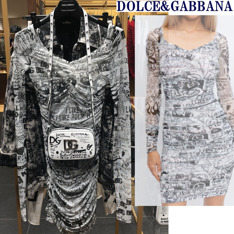 直営店買付 DOLCE&GABBANA  ドレス プリント