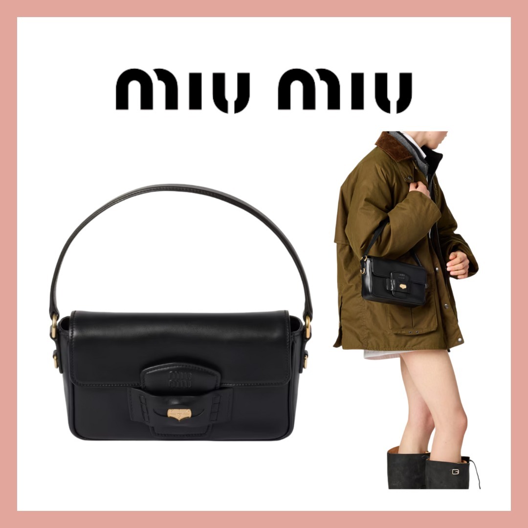 洗練おしゃれ♪ MIUMIU ペニー レザー バッグ