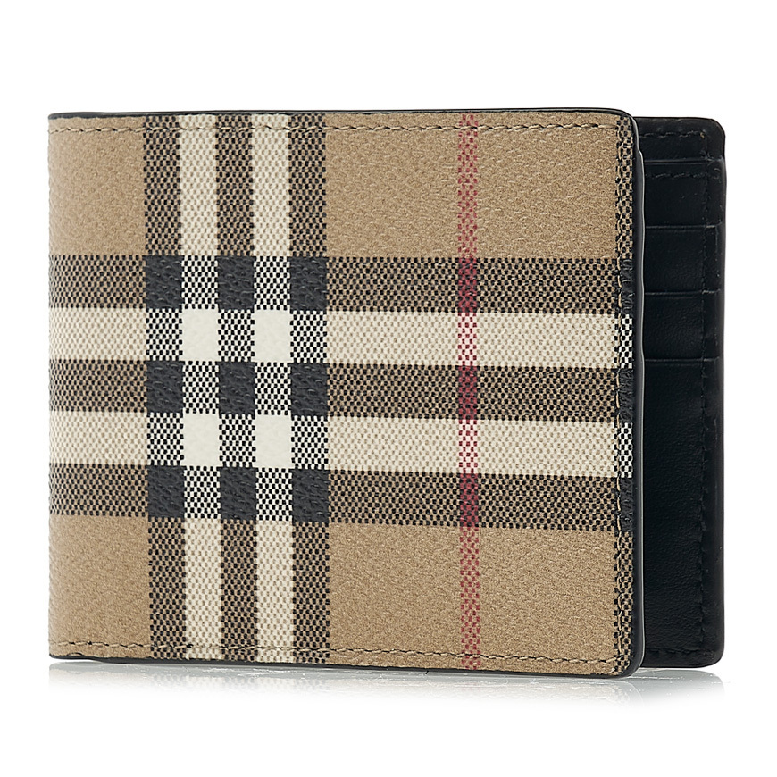 Burberry★メンズ チェック スリム 二つ折り財布