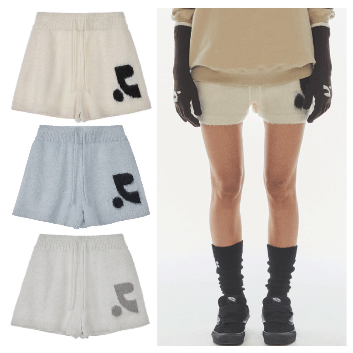 ショートパンツ Rest & Recreation HAIRY KNIT SHORTS 4BFK978