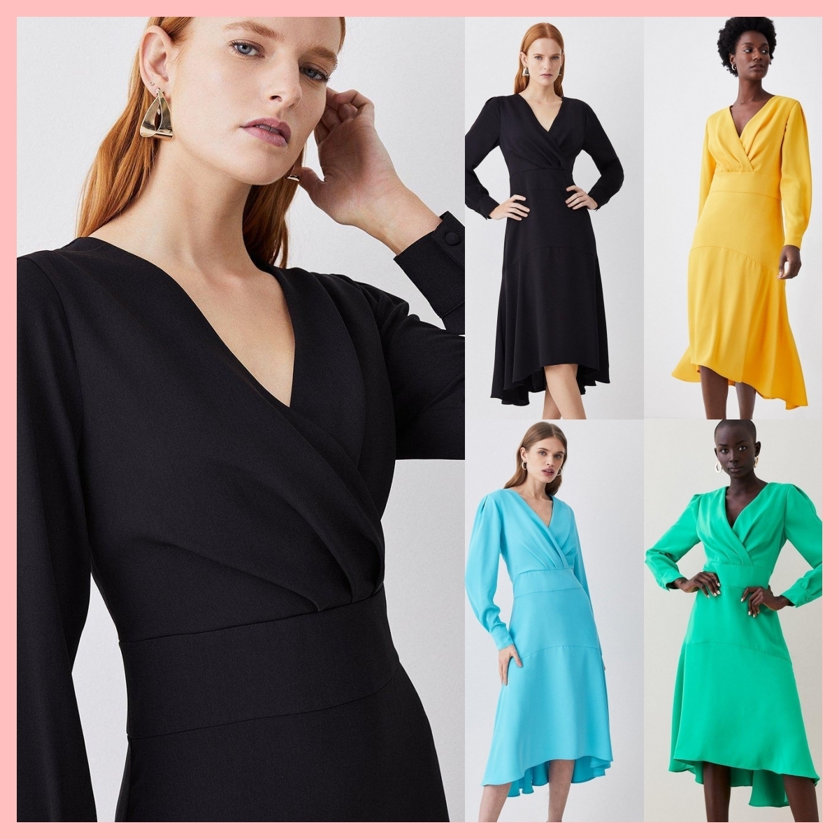 日本未入荷★Karen Millen Vネックフレアワンピース