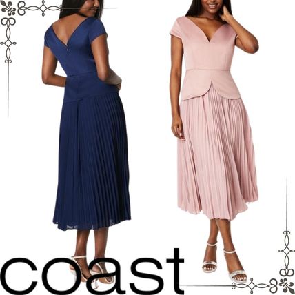 英国発【COAST】Cilla レース プリーツ ストラッピードレス プリーツ Coast(コースト) パーティードレス(レディース) - 海外