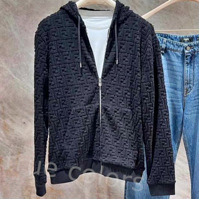 FENDI 24FW All-Over FFロゴ コットンテリー スウェットシャツ