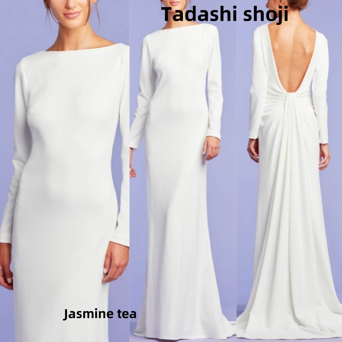 ★セール♪★TADASHI SHOJI オープンバッククレープガウン★