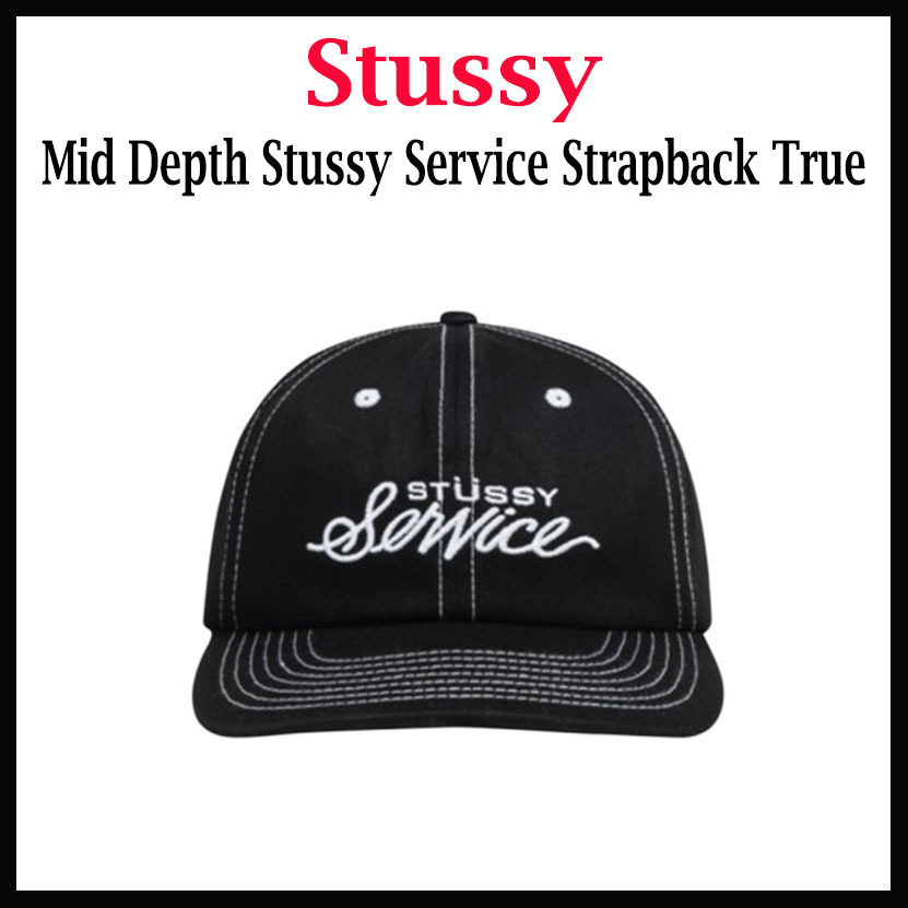 人気 ☆STUSSY☆ MID DEPTH STUSSY SERVICE STRAPBACK