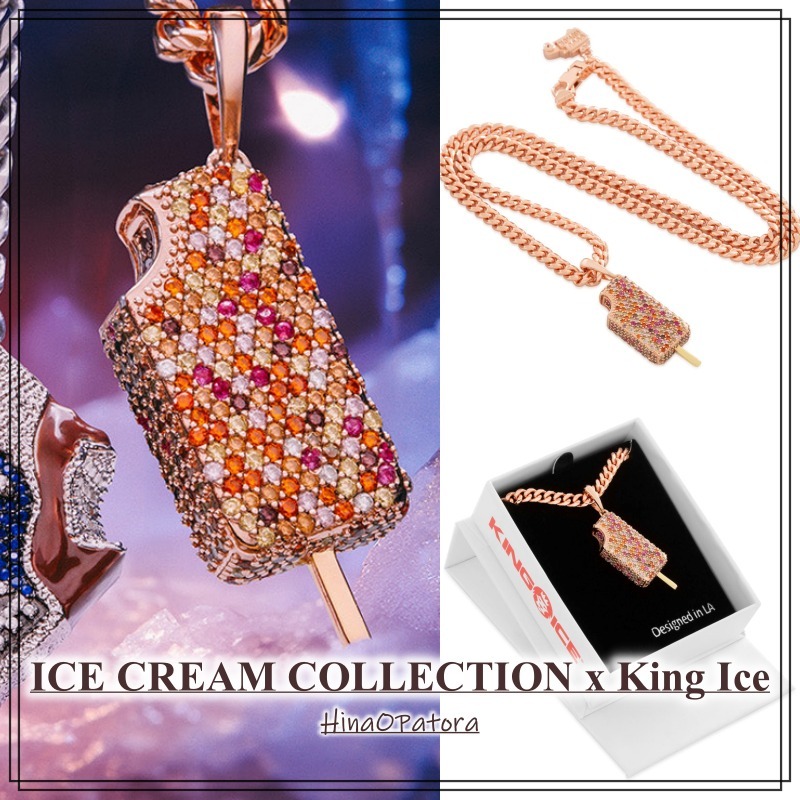 関送込*KING ICE*アイスクリームコレクションケーキネックレス