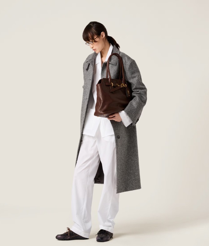 《送料無料》 MIU MIU Single breasted chevron coat