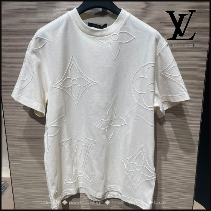 ◆素敵【 LV 】モノグラムエンブロイダードコットンTシャツ