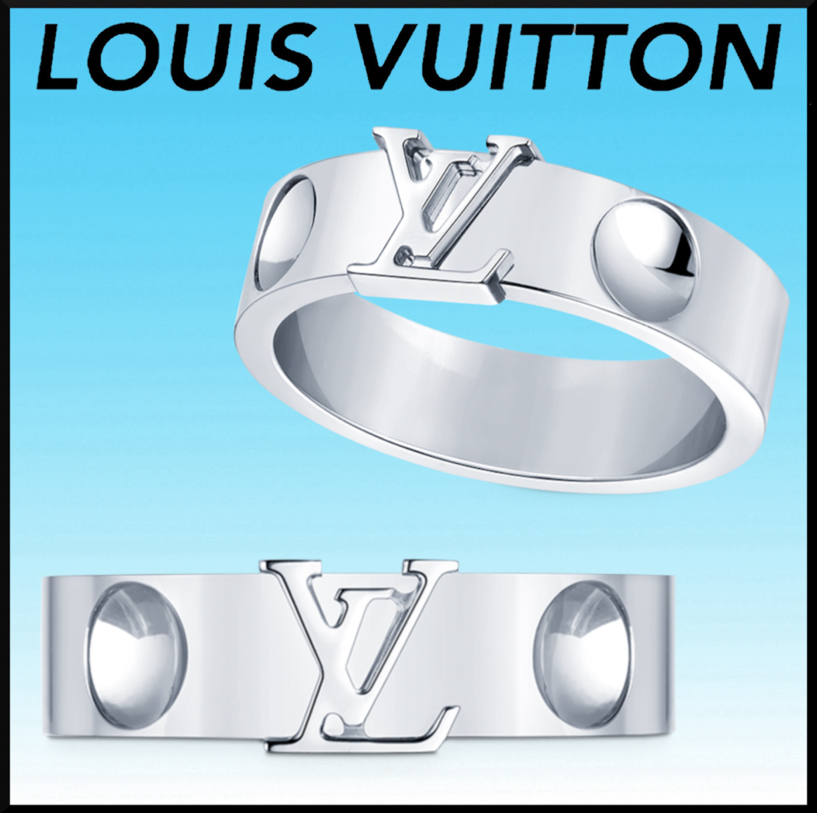 人気★Louis Vuitton リング アンプラント LV ホワイトゴールド